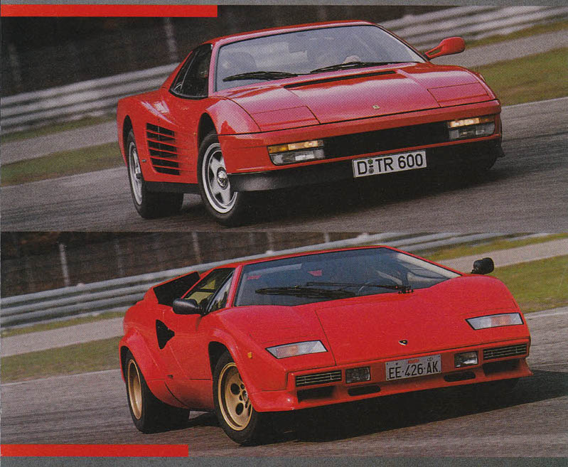 Lamborgini Countach vs. Ferrari Testarossa: тест-драйв из архива журнала «sport auto»